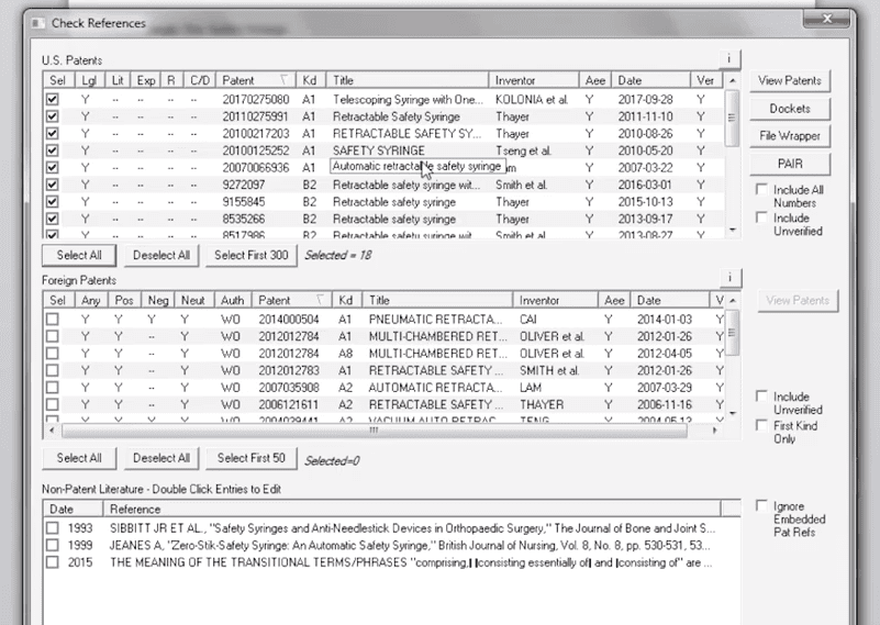 Patent Prosecution tool