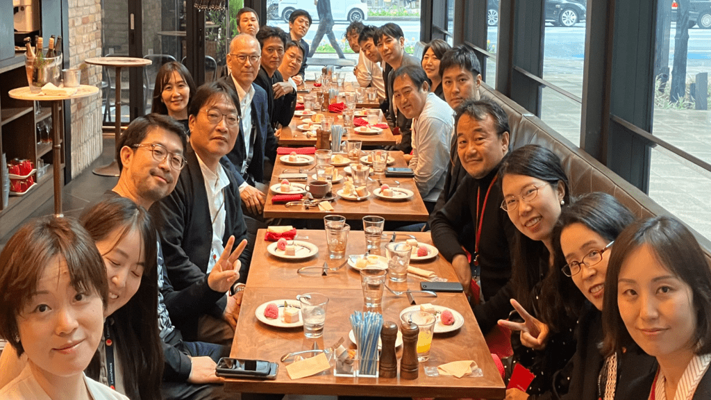 Out for a team lunch in Tokyo during Level Up Week 2024