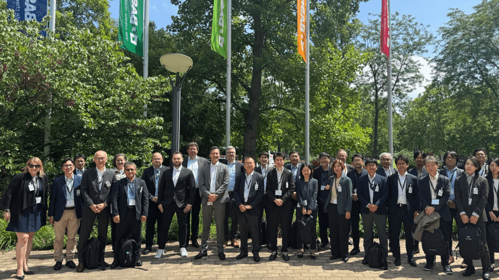 Delegates from Japan gather on a site visit prior to the PatentSight+ 2024 event